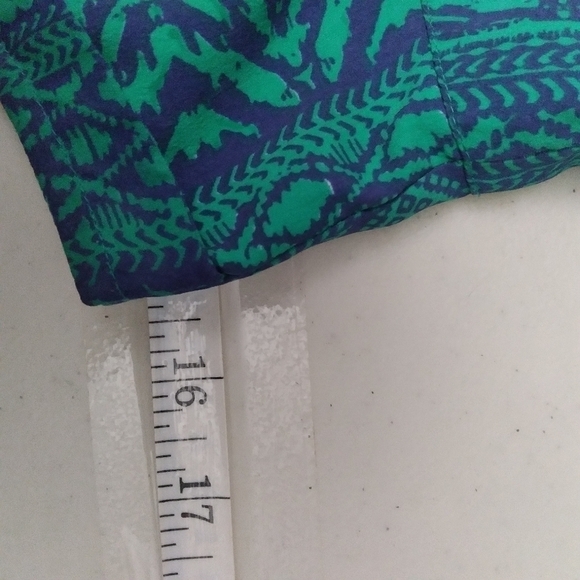 AMERICAN Eagle Racerback Spaghetti Strap Tank Top Green and Blue V-Neck - Picture 7 of 7